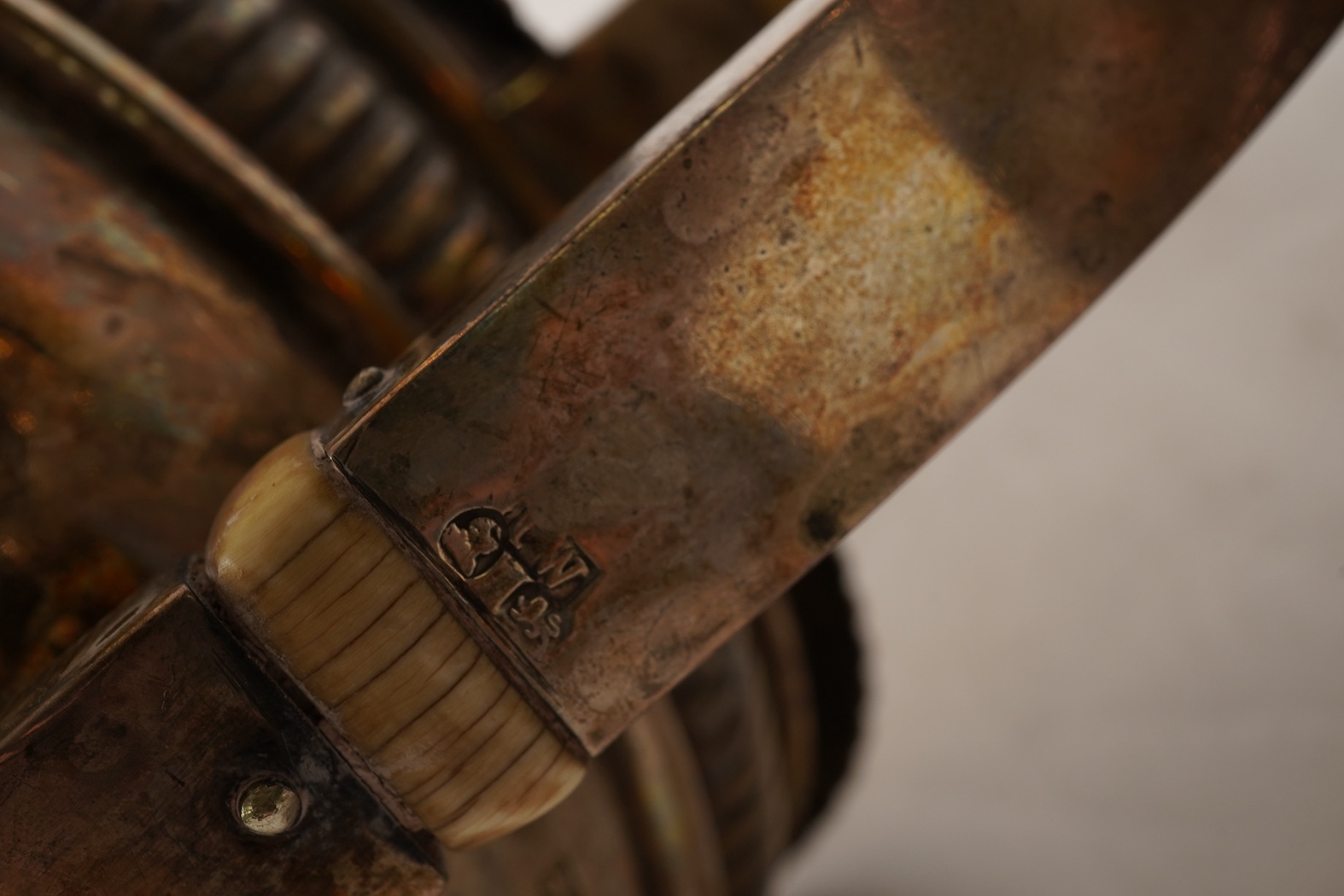 A George III silver three piece tea set, by John Wakefield